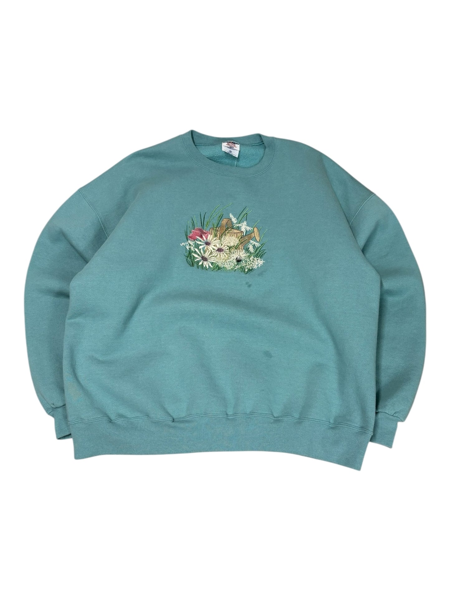 Vintage Flowers & Watering Can Crewneck
