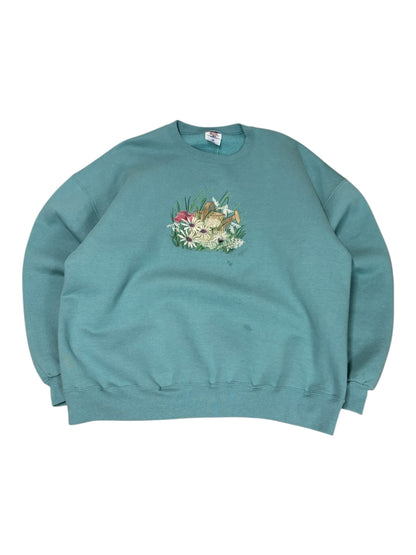 Vintage Flowers & Watering Can Crewneck