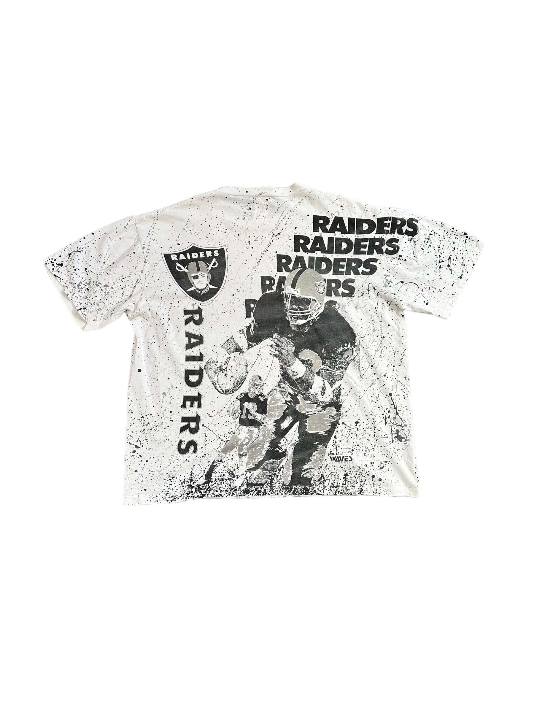 Vintage Oakland Raiders A.O.P. Crewneck Sz. S