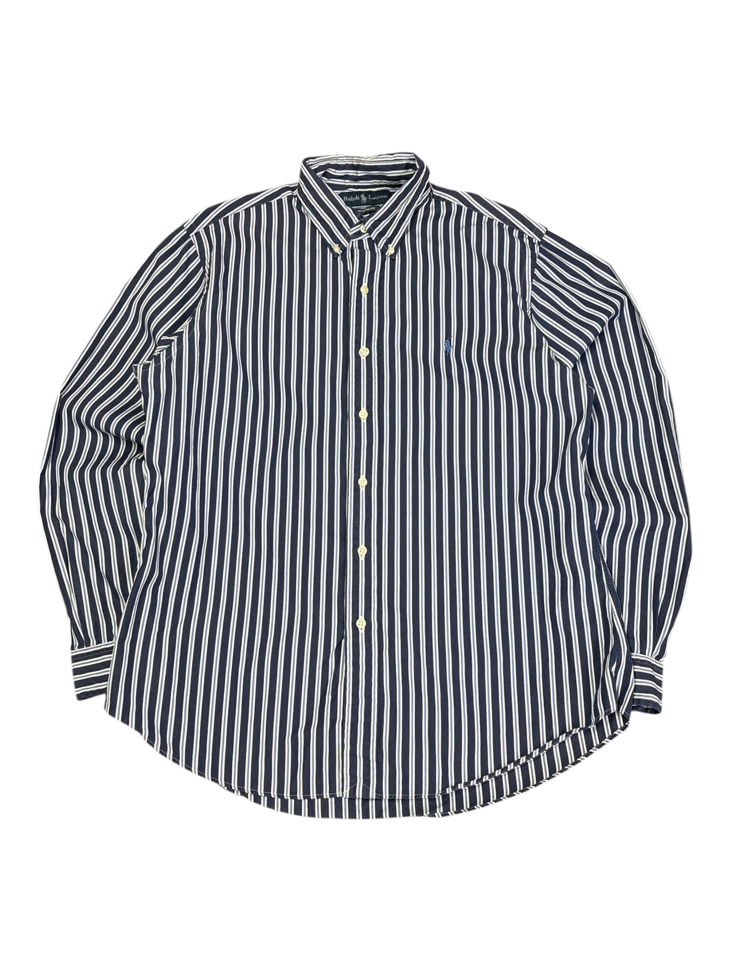 Vintage Polo Pinstripe Button Down Shirt