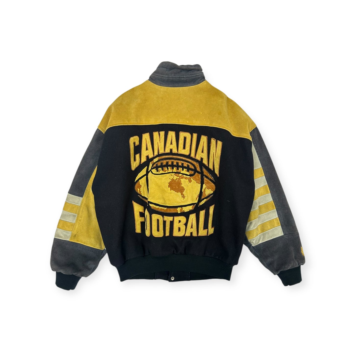 Vintage Winnipeg Blue Bombers CFL Backhit Varsity Jacket Size XL