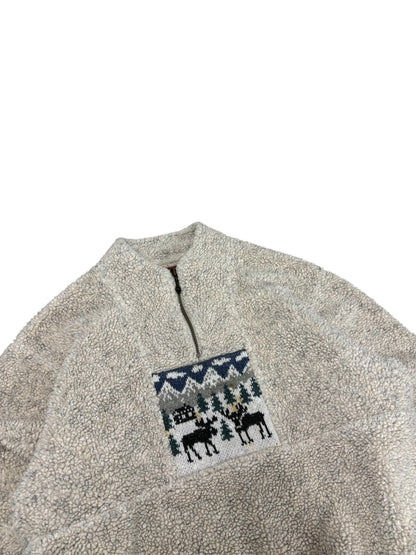 Vintage Fine Alps Moose 1/4 Sherpa Jacket