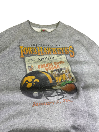 Iowa Hawkeyes 2003 Newspaper Prints Crewneck