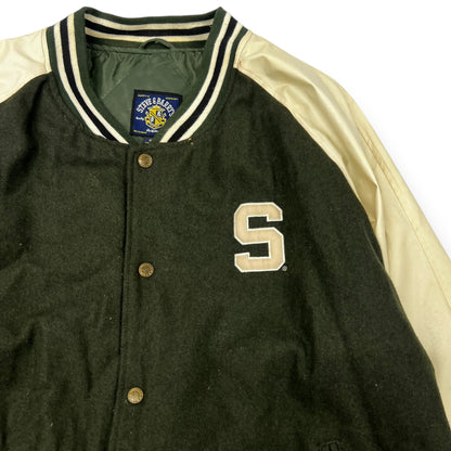 Vintage Michigan State Spartans Leather  Varsity Jacket Size 3XL