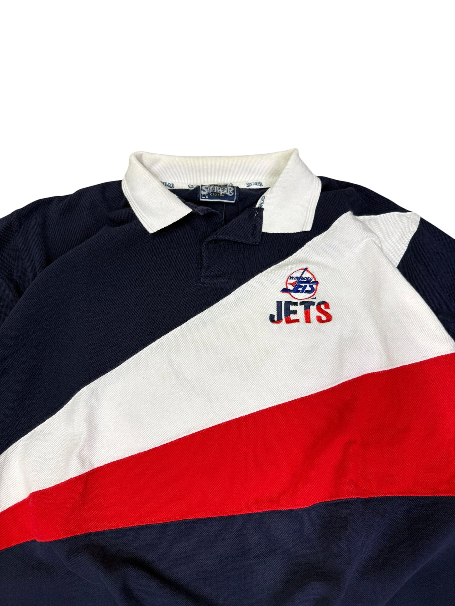 Vintage Winnipeg Jets Embroidered Polo T-Shirt