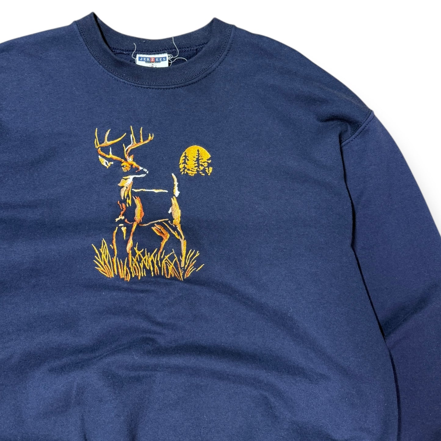 Vintage Deer Embroidered Crewneck