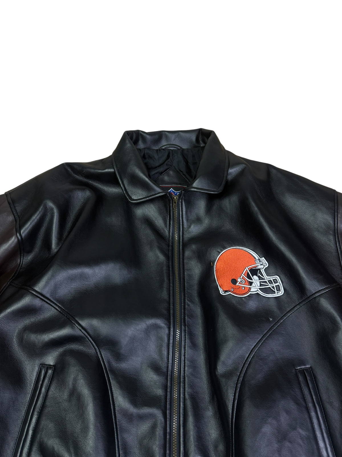Vintage Cleveland Browns Bomber Leather Jacket
