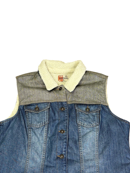Ruffheaven Sherpa Lined Denim Vest