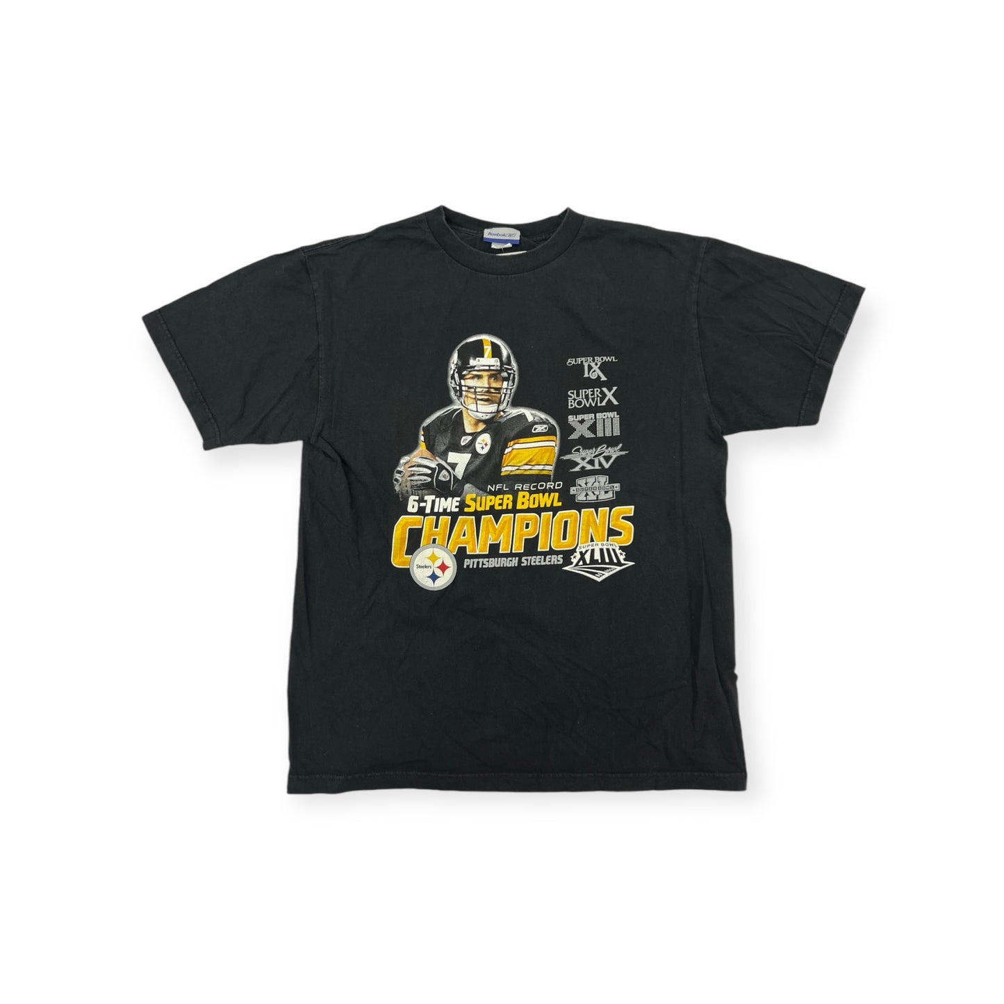 Steelers 6x SB Champion Ben Roethlisberger T-shirt Size Medium