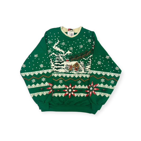 Christmas AOP Puffprint Crewneck Size Large