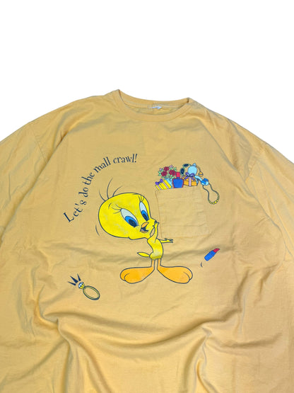 Vintage Tweety Makeup Pocket T-shirt