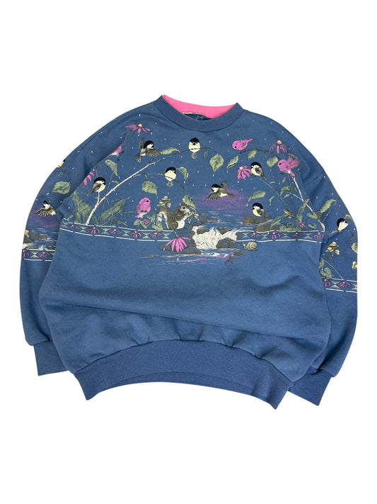 Vintage BIrds & Squirrel Crewneck