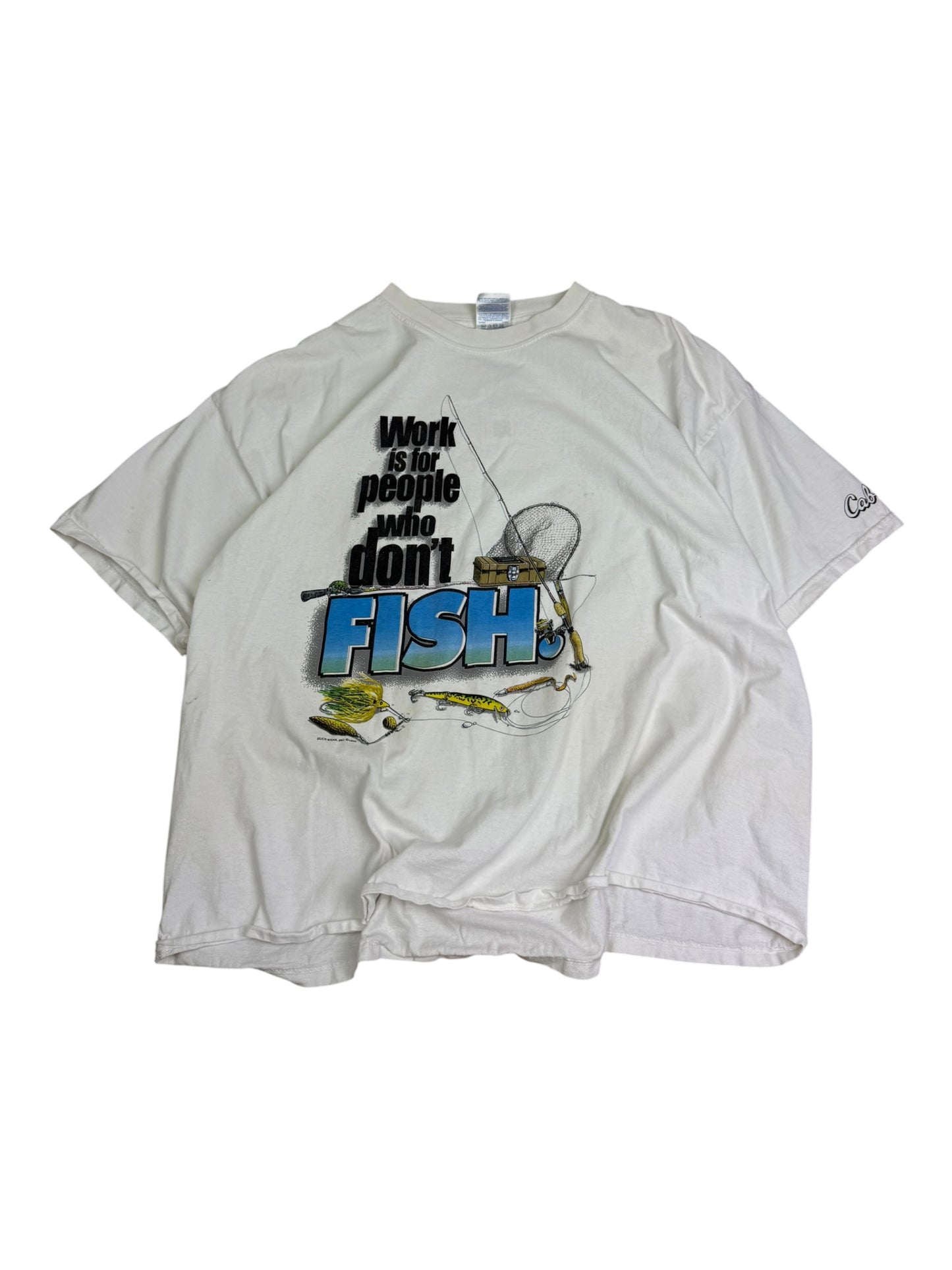Vintage "Work is for people, who don't fish" T-shirt