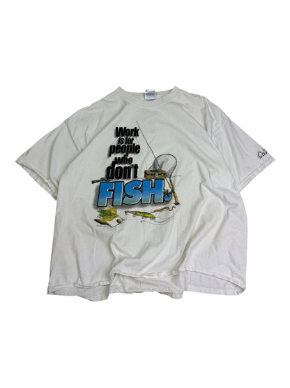 Vintage "Work is for people, who don't fish" T-shirt