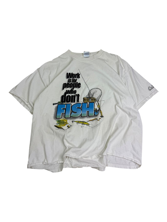 Vintage "Work is for people, who don't fish" T-shirt