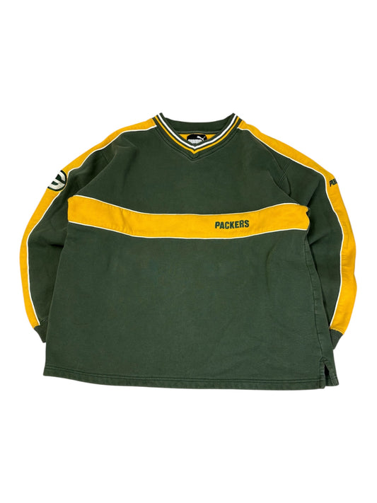 Vintage Greenbay Packers Puma Embroidered Crewneck