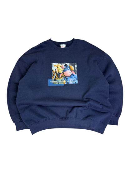 Vintage Happiness can start with a hug Pooh Crewneck