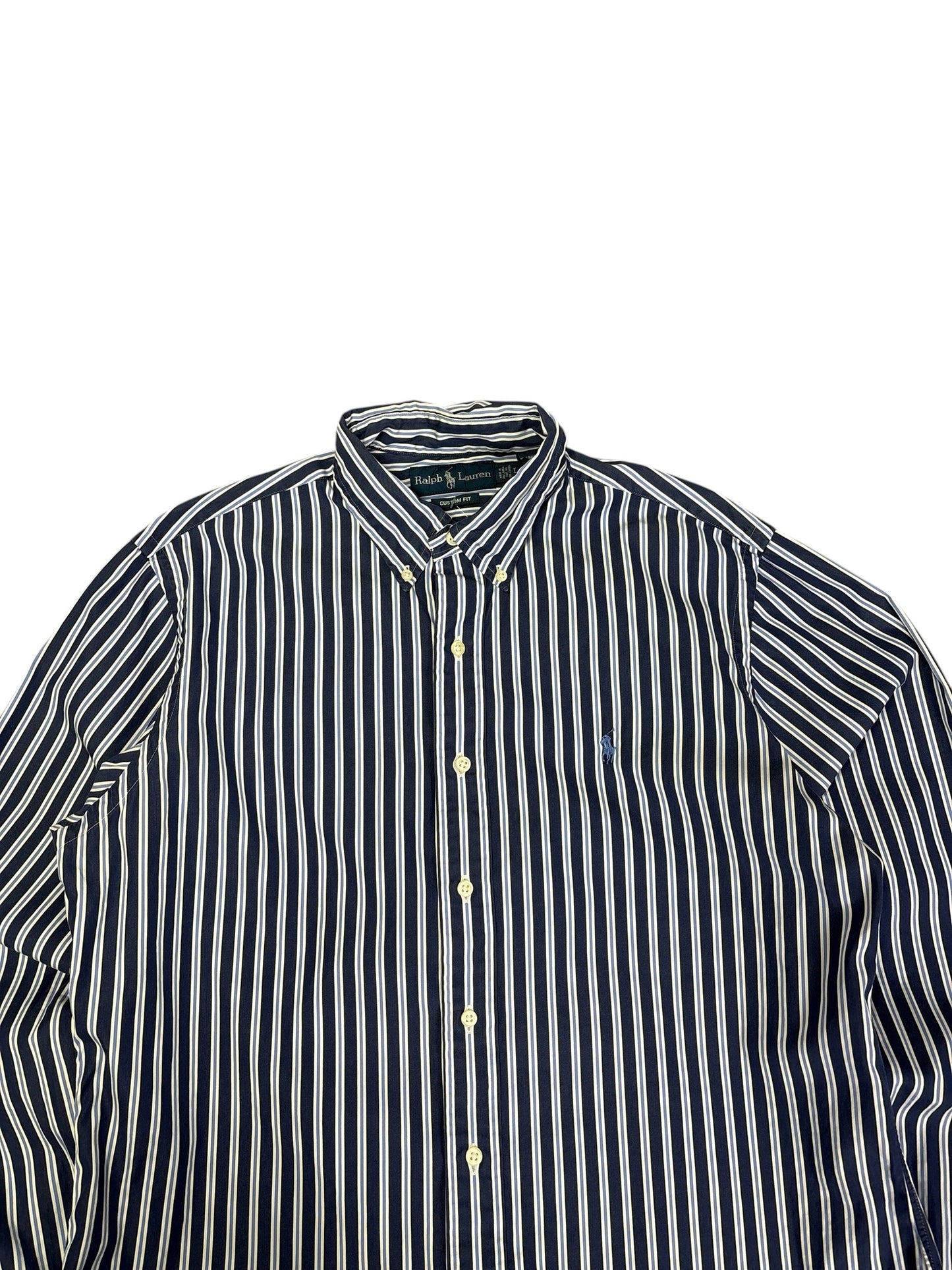 Vintage Polo Pinstripe Button Down Shirt
