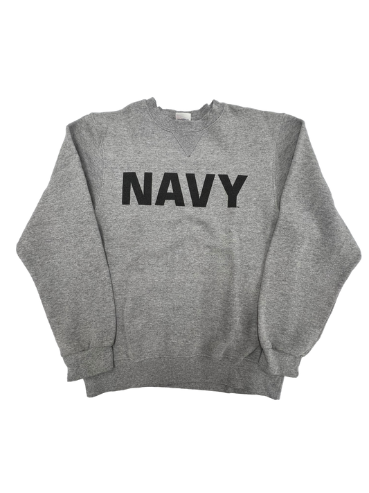 NAVY Spellout Crewneck