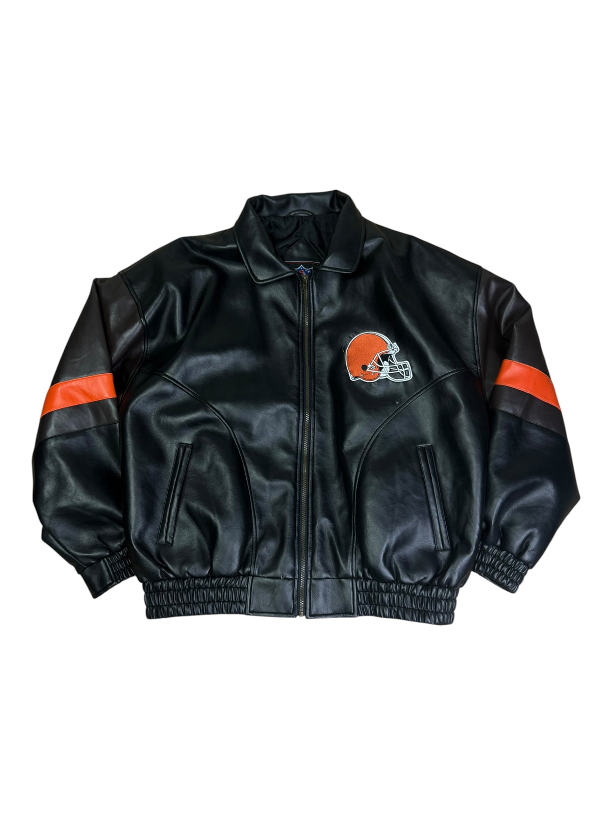 Vintage Cleveland Browns Bomber Leather Jacket