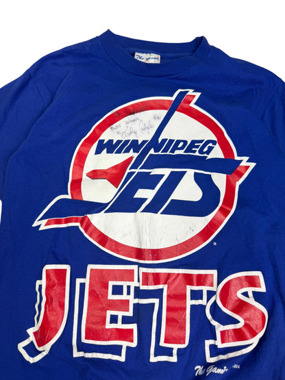 Vintage Winnipeg Jets Signed T-shirt