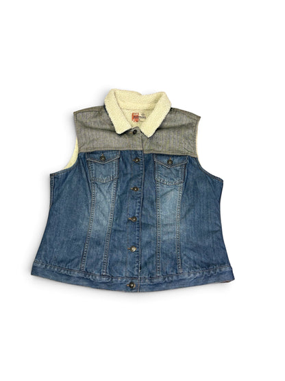 Ruffheaven Sherpa Lined Denim Vest