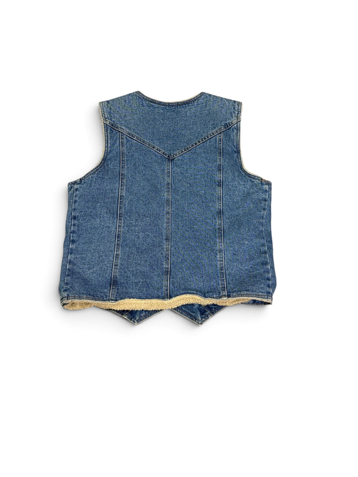 Vintage Fly Outerwest Sherpa Lined Denim Vest