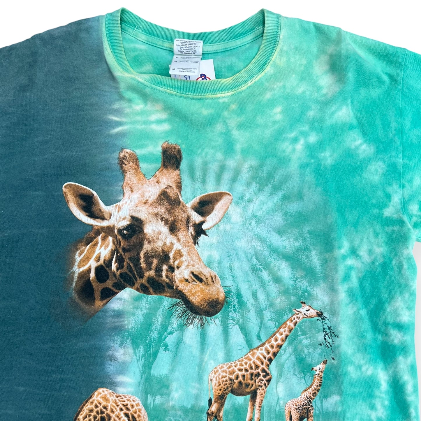 Giraffe Peoria Zoo Tie Dye T-shirt Size medium