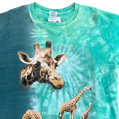 Giraffe Peoria Zoo Tie Dye T-shirt Size medium