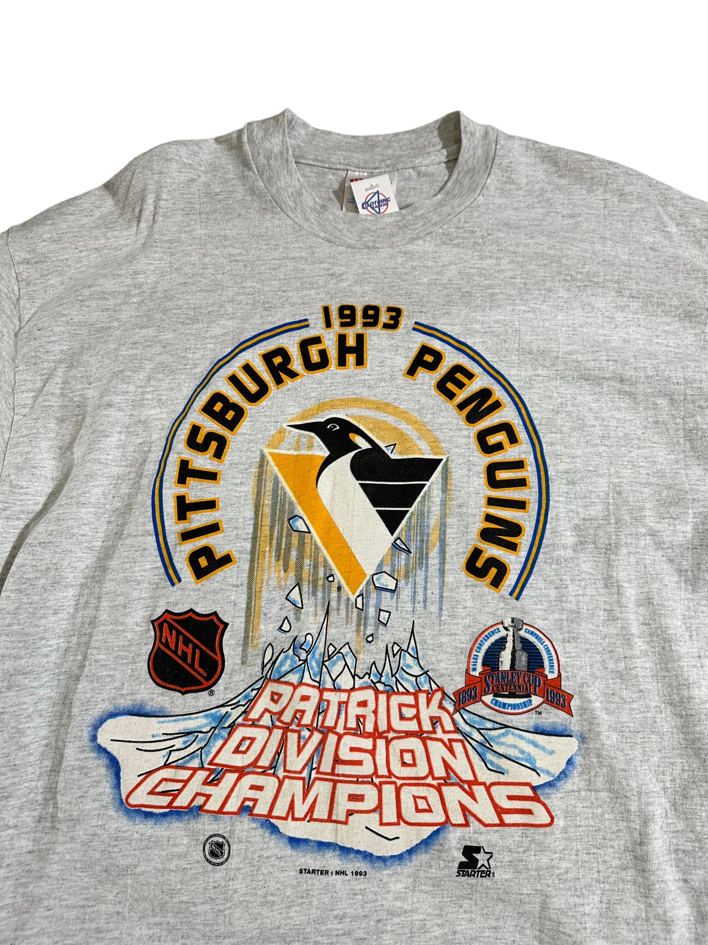 Vintage 1993 Patrick Division Champions Pittsburgh Penguins T-Shirt