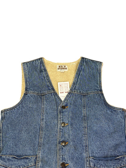 Vintage Fly Outerwest Sherpa Lined Denim Vest