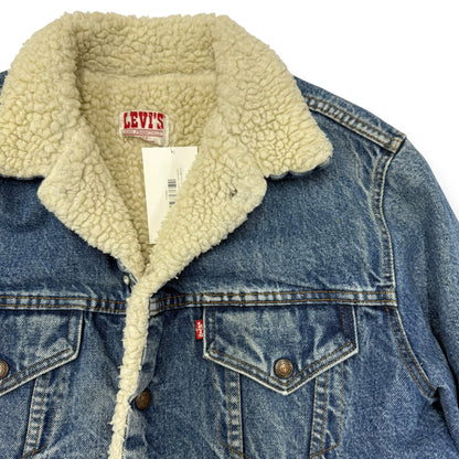 Vintage 80s Levis Sherpa Trucker Denim Jacket Size Large