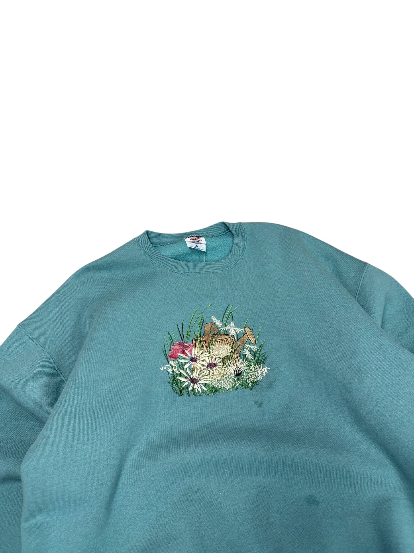 Vintage Flowers & Watering Can Crewneck