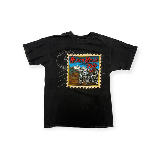Vintage 1992 Post Mail Stamp Black Hills Sturgis T-shirt Size Medium