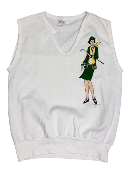 Vintage Golf Sweatshirt Vest