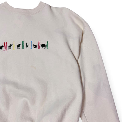 Vintage America Spellout Wildlife Crewneck