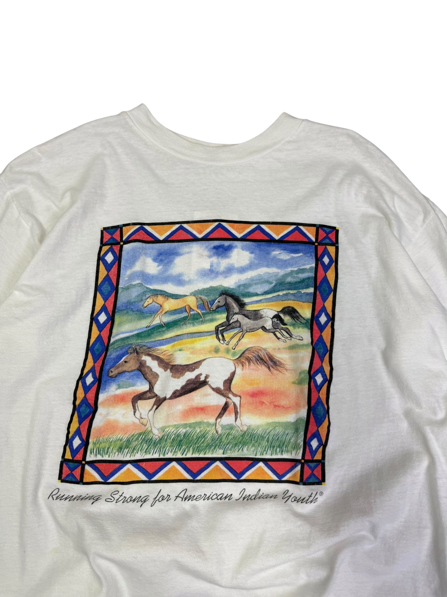 Vintage 90s Running Strong American Indian T-shirt