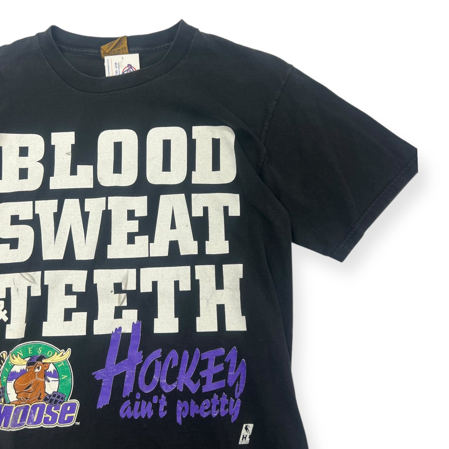 Manitoba Moose Blood Sweat Teeth T-Shirt Size Large