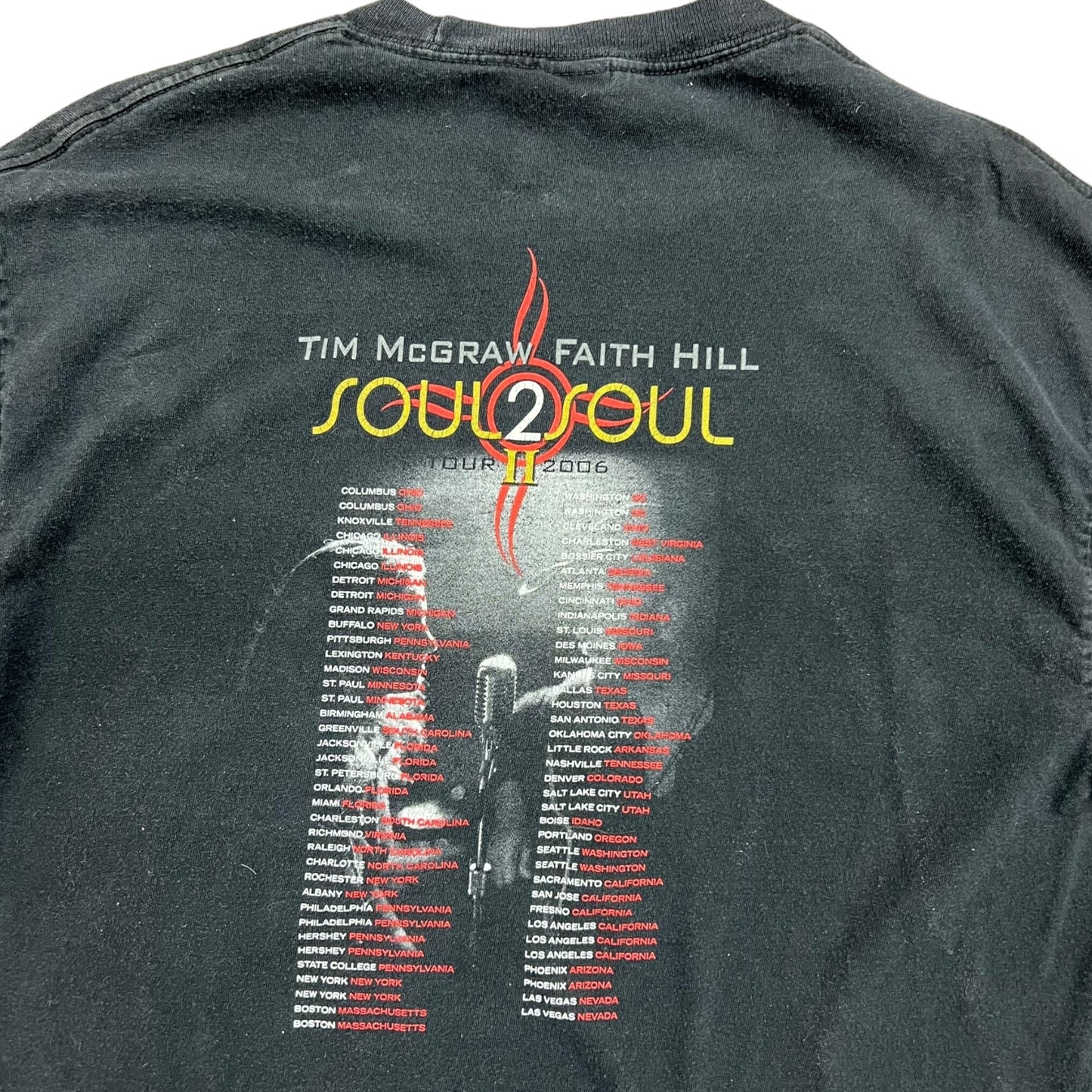 Tim Mcgraw Faith Hill Soul 2 Soul T-Shirt Size Medium