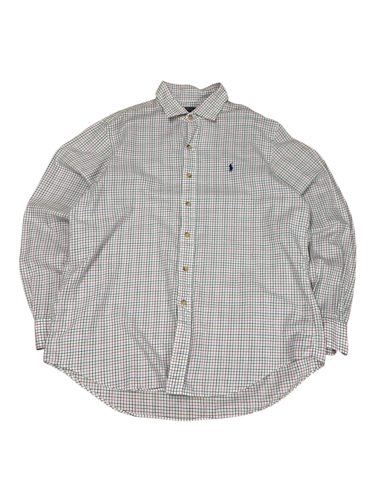 Polo Pink Plaid Long Sleeve Button Up