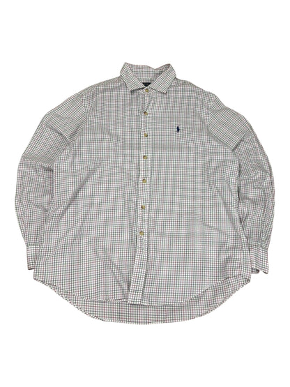 Polo Pink Plaid Long Sleeve Button Up