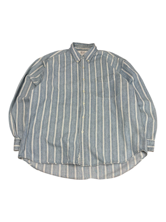 Vintage 90s R.E.A.L Denim Striped Button Up
