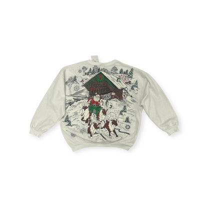 Vintage Nutcracker Christmas AOP Crewneck Size XL