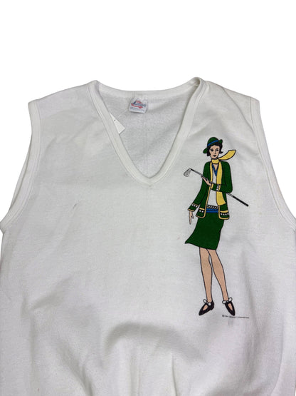 Vintage Golf Sweatshirt Vest