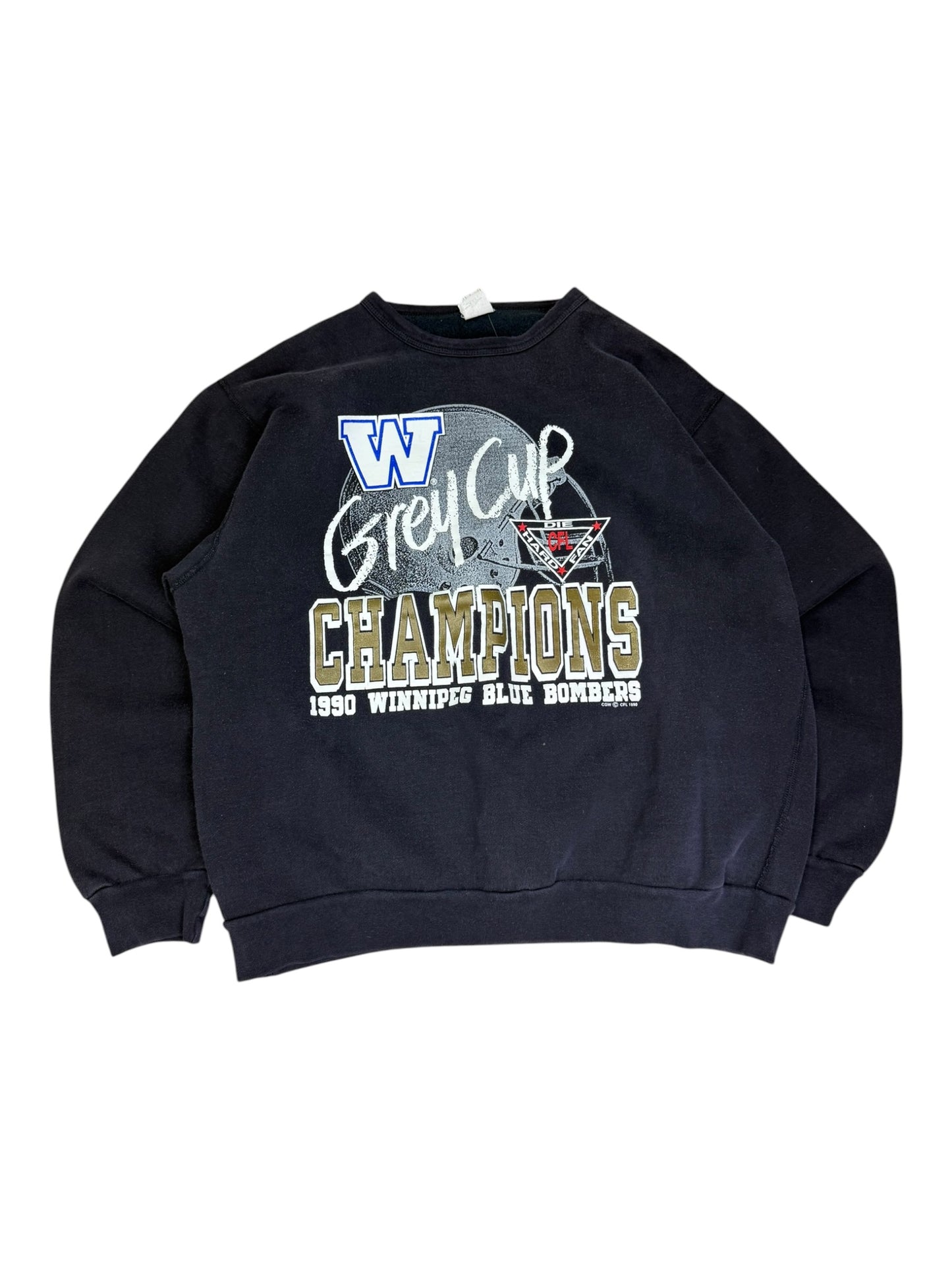 Vintage "Die Hard Fan" Blue Bombers Crewneck