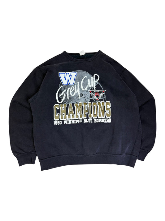 Vintage "Die Hard Fan" Blue Bombers Crewneck