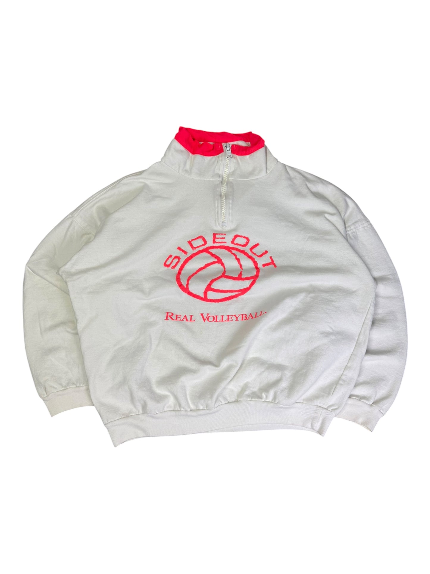 Vintage Side Out Volleyball 1/4 Zip Crewneck