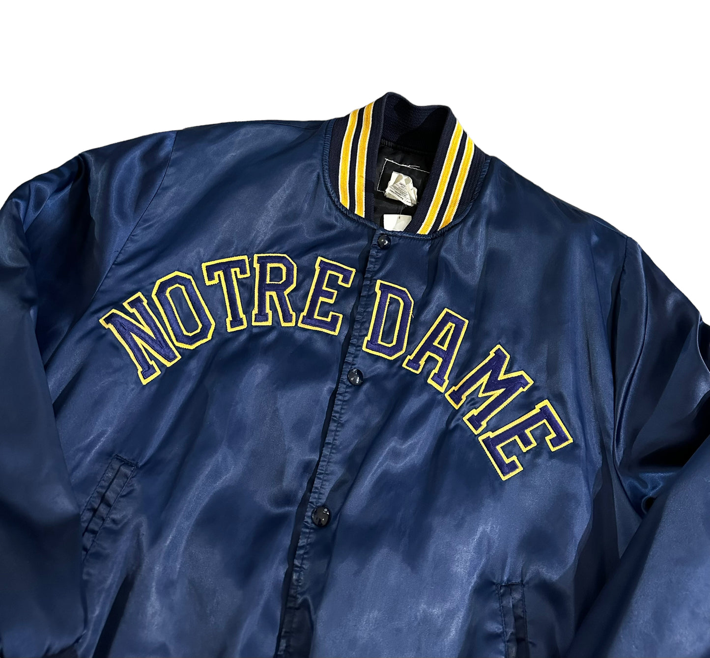 Vintage 90s Notre Dame Satin Jacket