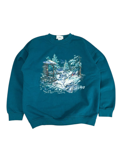 Vintage Cabin in The Woods Crewneck