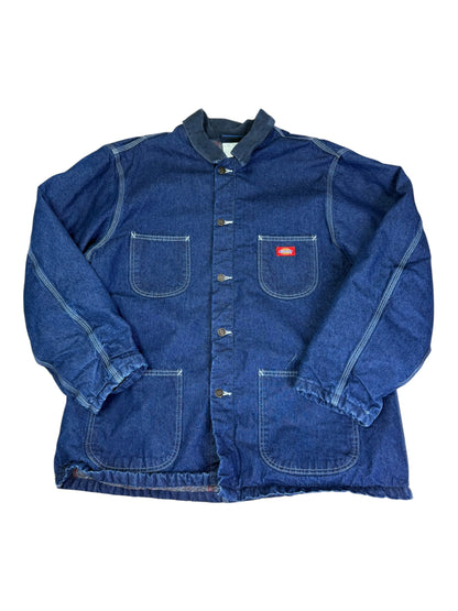 Vintage Dickies Denim Flannel Lined Chore Jacket